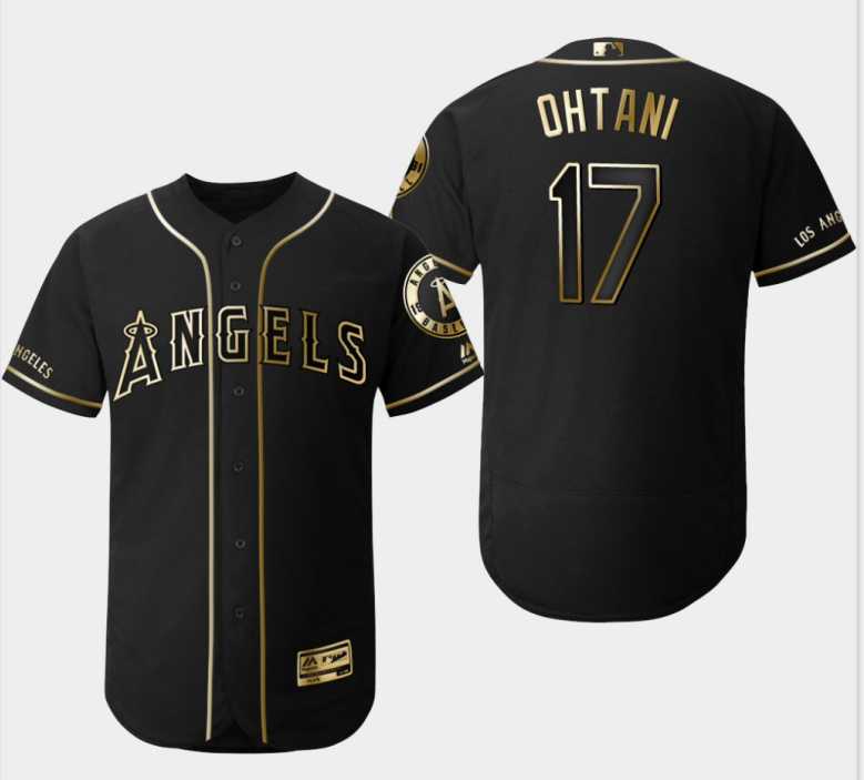 Angels 17 Shohei Ohtani Black Gold Flexbase Jersey Dzhi,We sell and wholesale Angels 17 Shohei Ohtani Black Gold Flexbase Jersey Dzhi on line form chian!